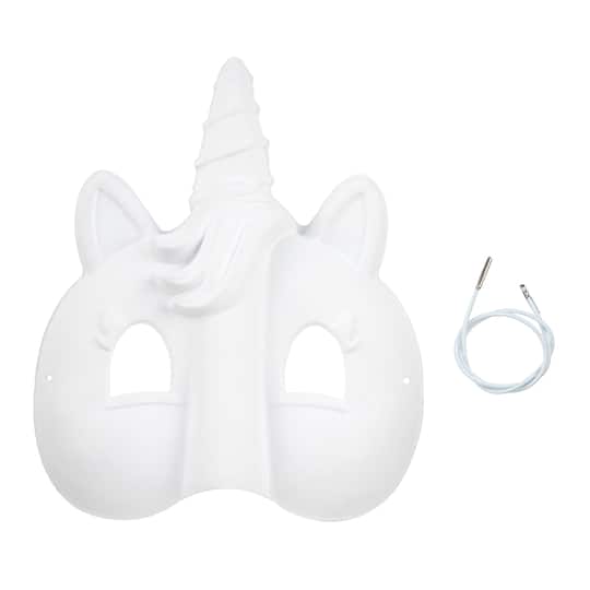 24 Pack: Unicorn Paper Mache Mask by Creatology&#x2122;